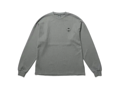 F.C.REAL BRISTOL Tech Waffle Team Crewneck Top "Charcoal Gray"