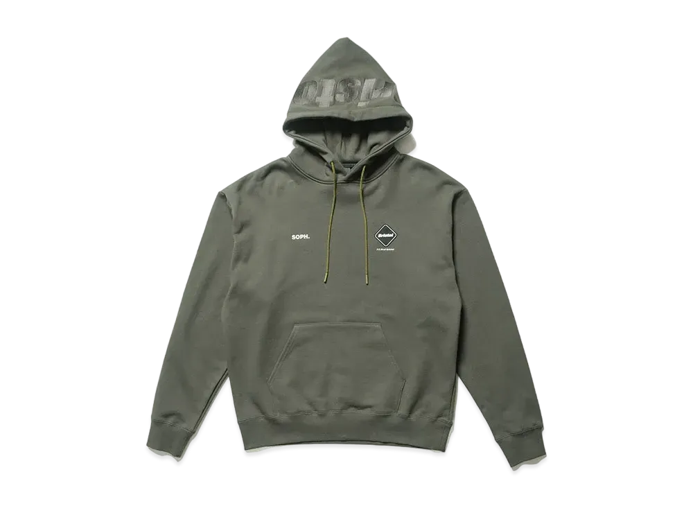 F.C.REAL BRISTOL Hood Logo Team Sweat Hoodie "Khaki"