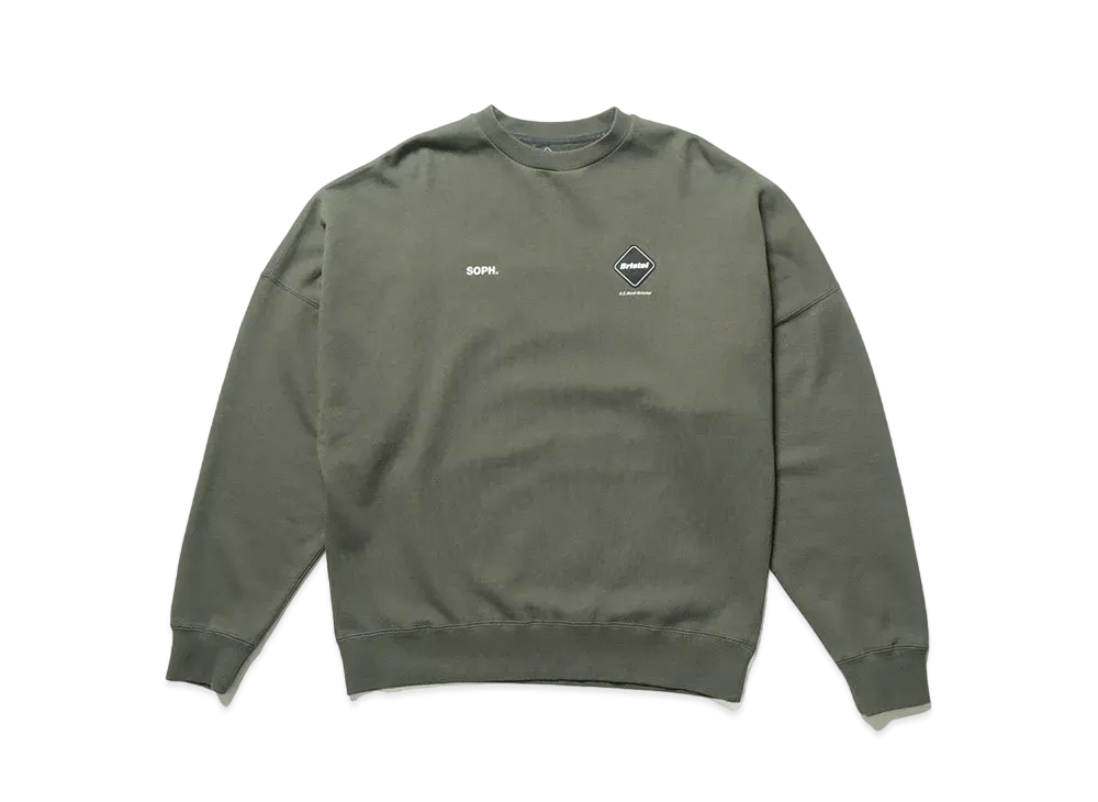 F.C.REAL BRISTOL Big Logo Crewneck Baggy Sweat "Khaki"