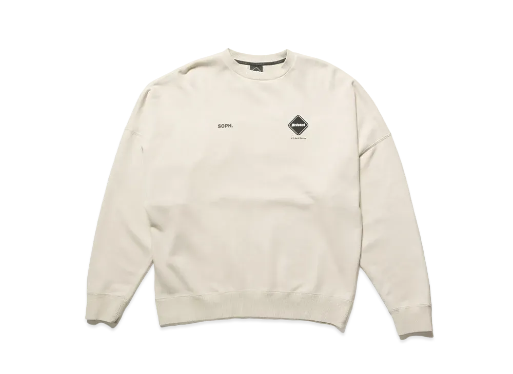 F.C.REAL BRISTOL Big Logo Crewneck Baggy Sweat "Beige"
