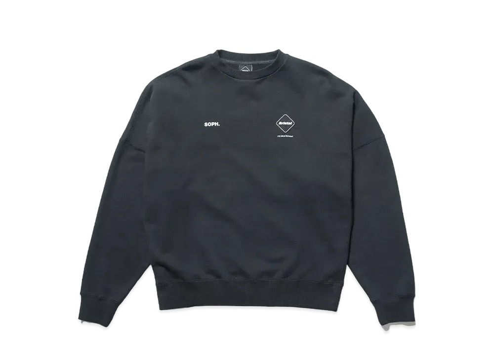 F.C.REAL BRISTOL Big Logo Crewneck Baggy Sweat "Black"