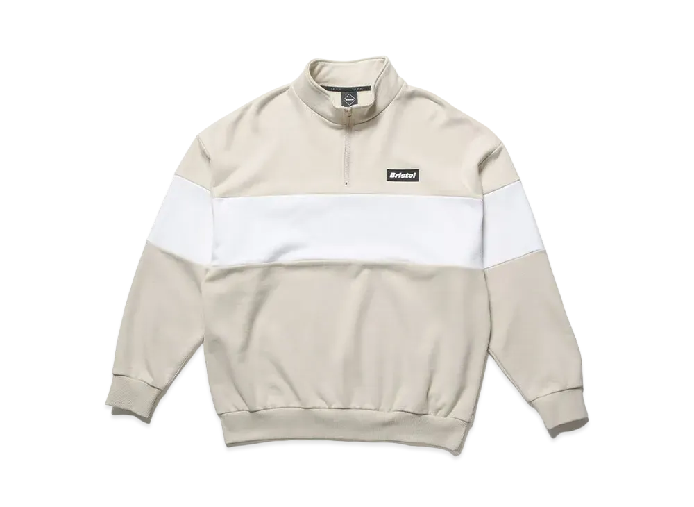 F.C.REAL BRISTOL Half Zip Stand Collar Sweat "Beige"