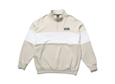F.C.REAL BRISTOL Half Zip Stand Collar Sweat "Beige"