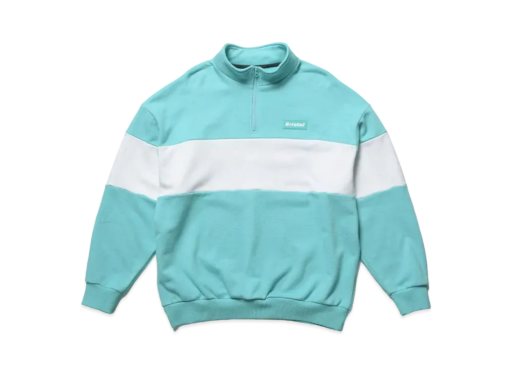 F.C.REAL BRISTOL Half Zip Stand Collar Sweat "Light Blue"