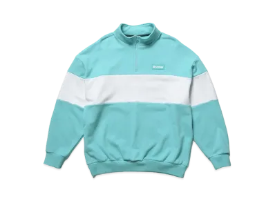 F.C.REAL BRISTOL Half Zip Stand Collar Sweat "Light Blue"