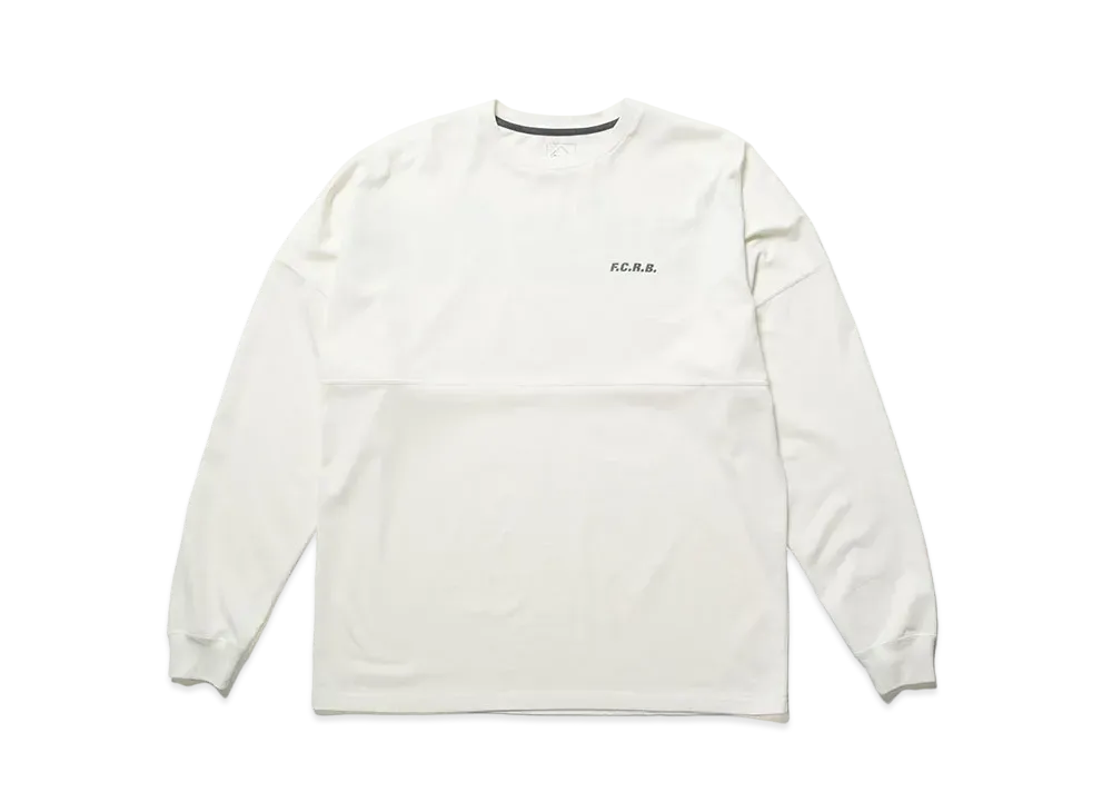 F.C.REAL BRISTOL Big Logo L/S Baggy Tee "Off White"