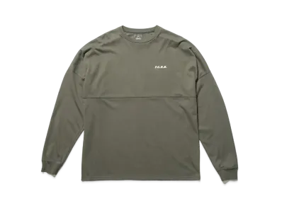 F.C.REAL BRISTOL Big Logo L/S Baggy Tee "Khaki"