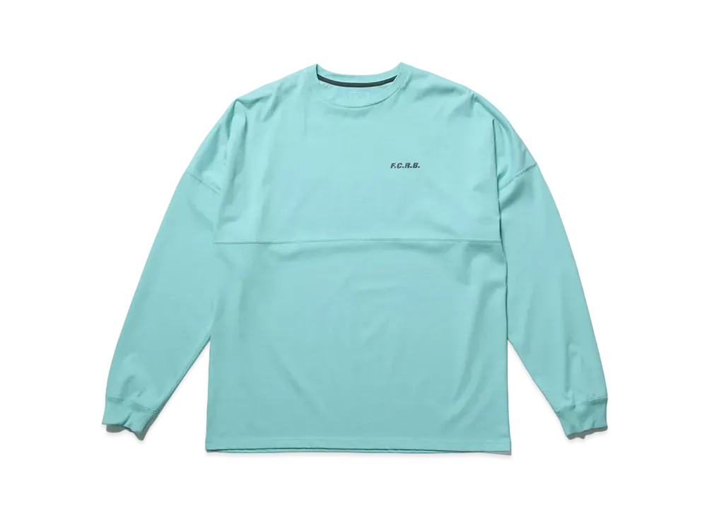 F.C.REAL BRISTOL Big Logo L/S Baggy Tee "Light Blue"