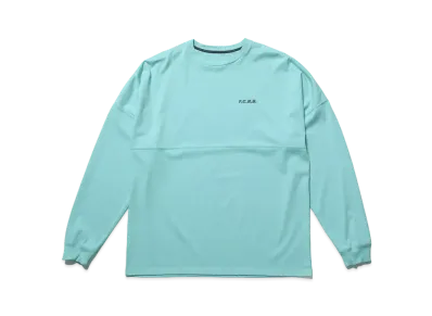 F.C.REAL BRISTOL Big Logo L/S Baggy Tee "Light Blue"