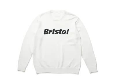 F.C.REAL BRISTOL Authentic Logo Crewneck Knit "Off White"
