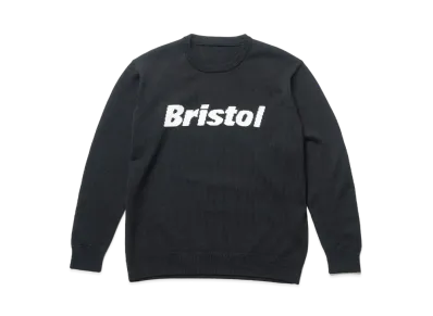 F.C.REAL BRISTOL Authentic Logo Crewneck Knit "Black"
