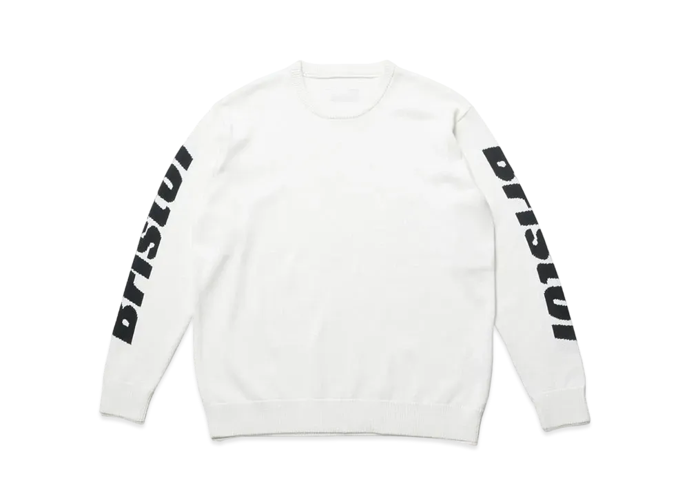 F.C.REAL BRISTOL Sleeve Authentic Logo Crewneck Knit "Off White"