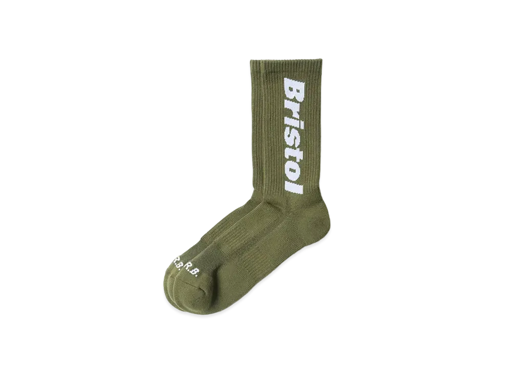 F.C.REAL BRISTOL Bristol Logo Regular Socks "Khaki"
