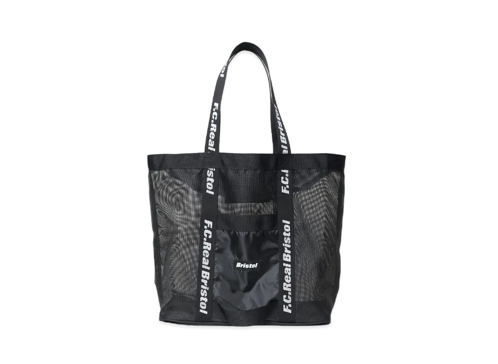 F.C.Real Bristol Mesh Tote Bag "Black"