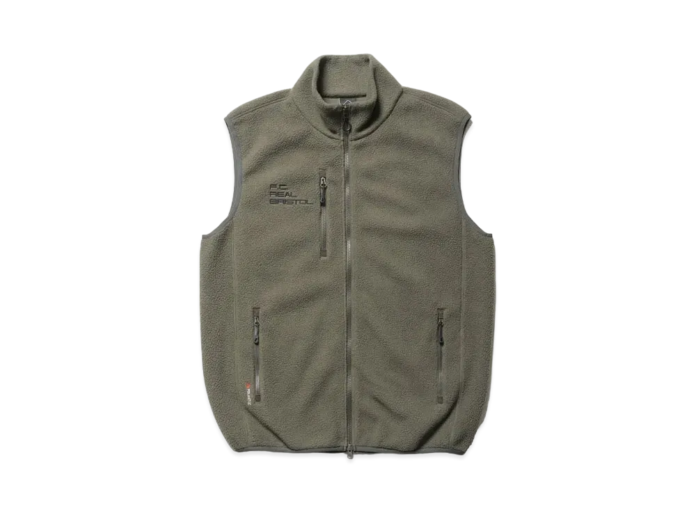 F.C.Real Bristol Polartec Shearling Jersey Liner Vest "Khaki"