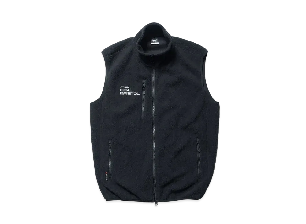 F.C.Real Bristol Polartec Shearling Jersey Liner Vest "Black"