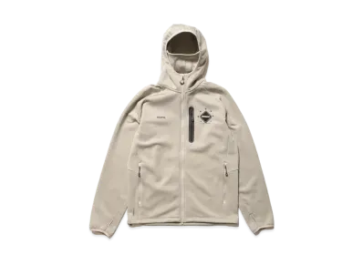 F.C.Real Bristol Polartec Power Stretch Zip Up Gaiter Hoodie "Beige"
