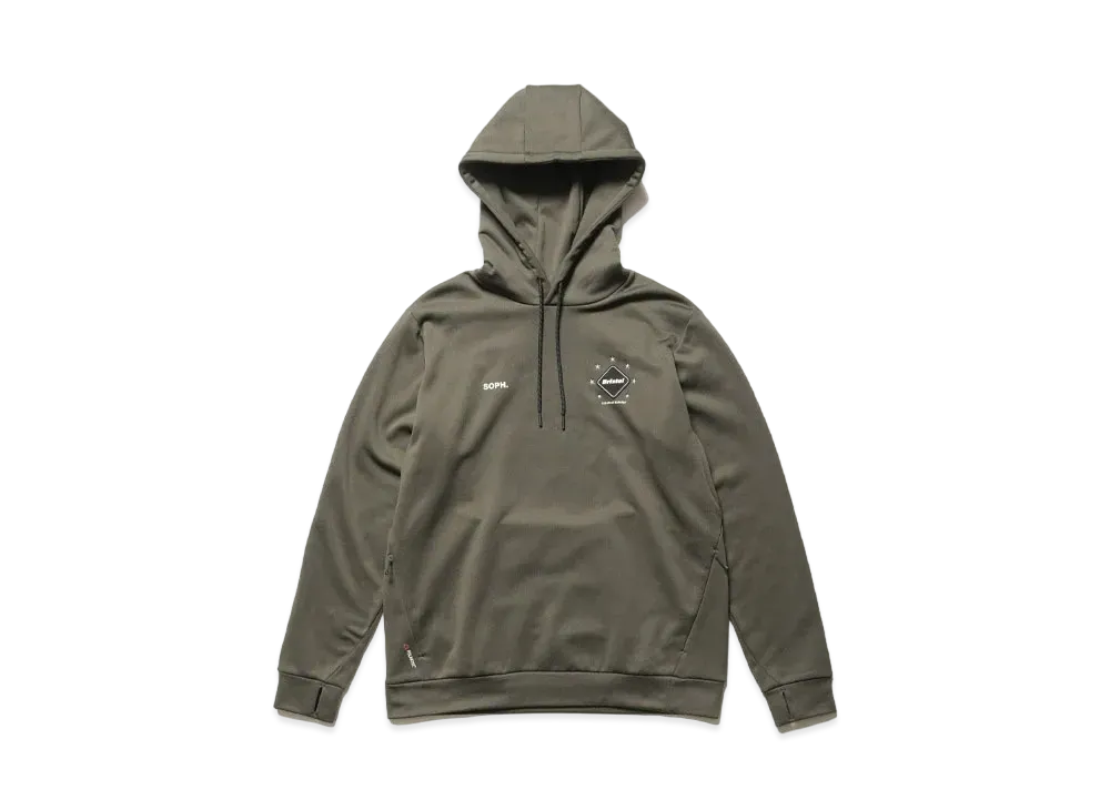 F.C.Real Bristol Polartec Power Stretch Training Hoodie "Khaki"