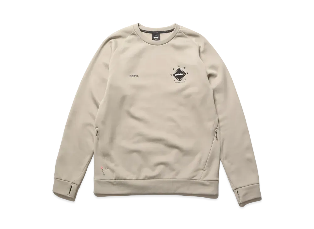 F.C.Real Bristol Polartec Power Stretch Training Crewneck Top "Beige"