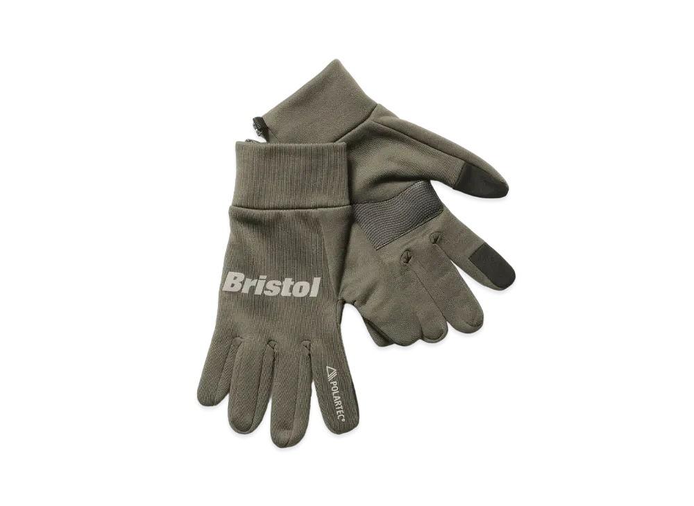 F.C.Real Bristol Polartec Power Strech Touch Gloves "Khaki"