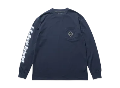 F.C.Real Bristol Blurred Logo L/S Team Pocket Tee "Navy"