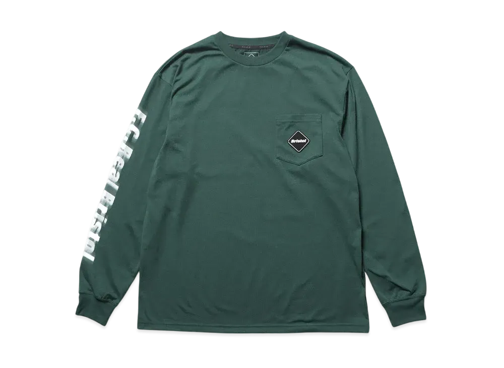 F.C.Real Bristol Blurred Logo L/S Team Pocket Tee "Green"