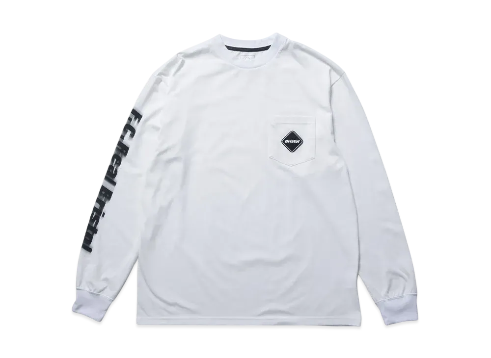 F.C.Real Bristol Blurred Logo L/S Team Pocket Tee "Off White"