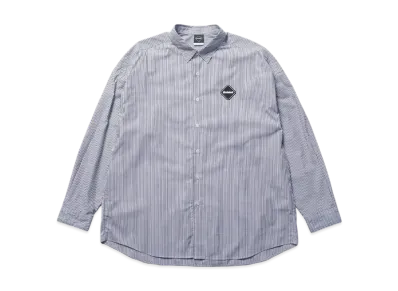 F.C.Real Bristol Big Logo L/S Baggy Shirt "Navy Stripe"