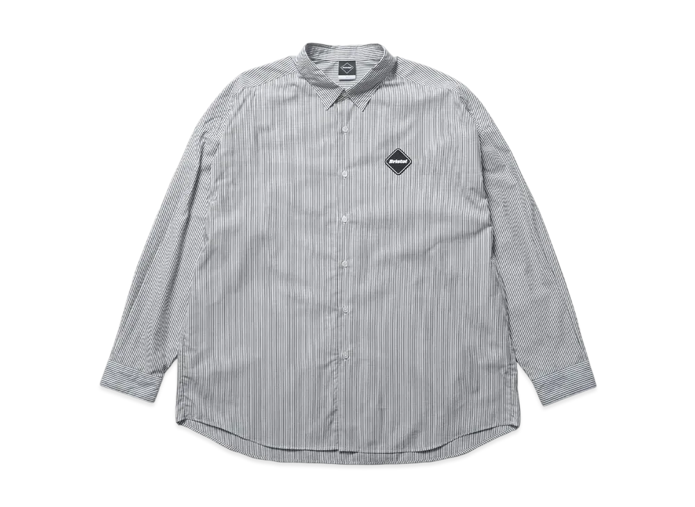 F.C.Real Bristol Big Logo L/S Baggy Shirt "Black Stripe"