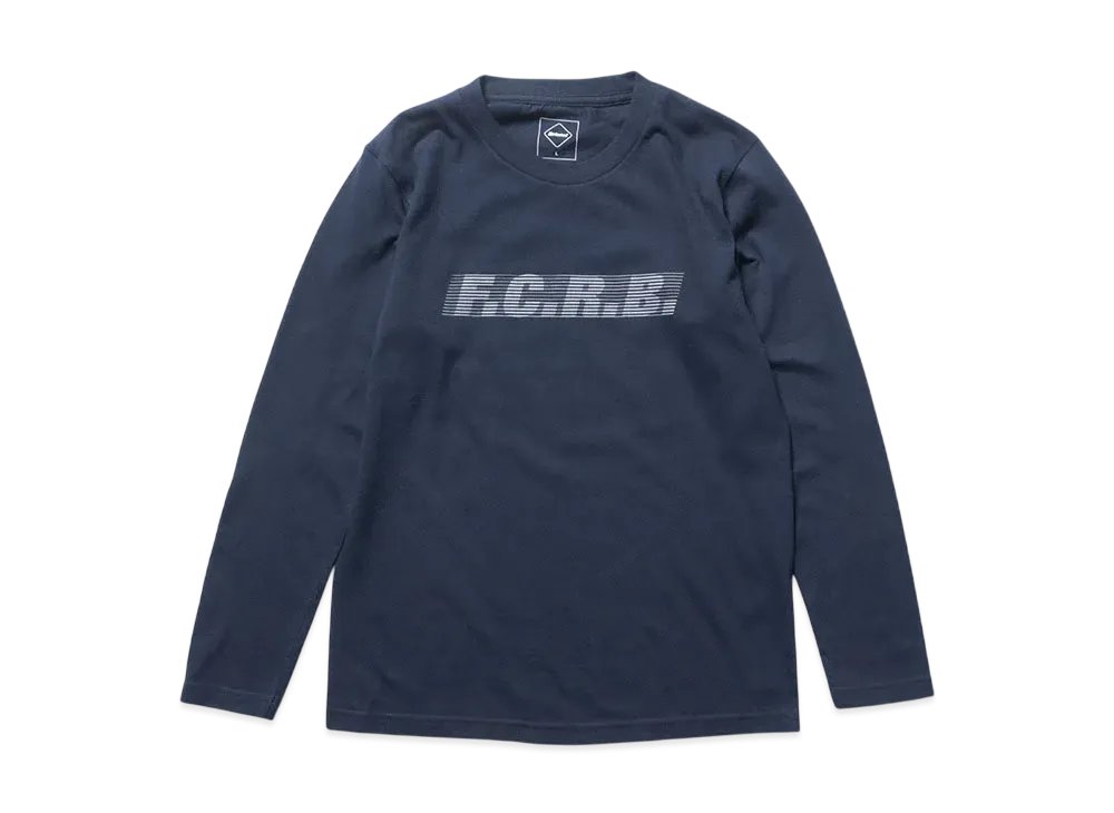 F.C.Real Bristol for Kids Effect Line Logo L/S Tee "Navy"