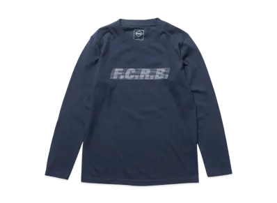 F.C.Real Bristol for Kids Effect Line Logo L/S Tee "Navy"