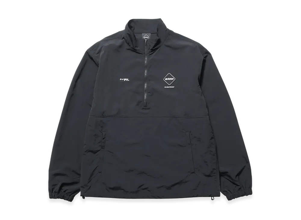 タグ付きF.C. REAL BRISTOL ナイロンジャケット ブラック F.C.Real Bristol Nylon Quarter-Zip Blouson 