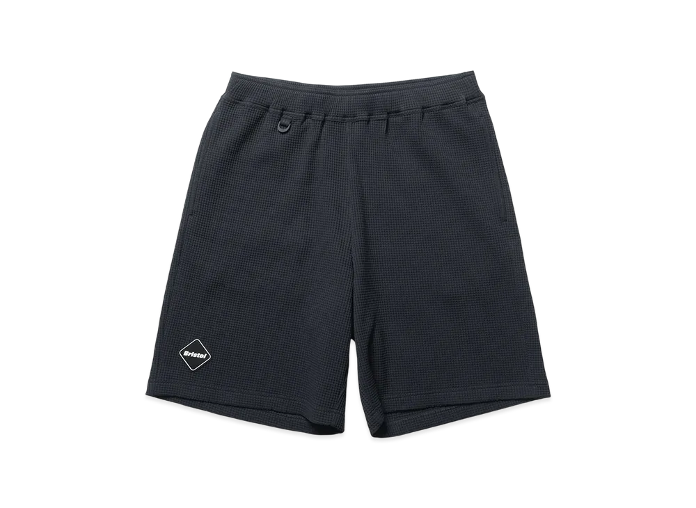 F.C.Real Bristol Tech Waffle Lounge Shorts "Black"