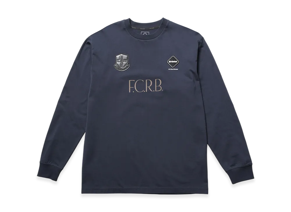 F.C.Real Bristol Lettered L/S Tee "Navy"