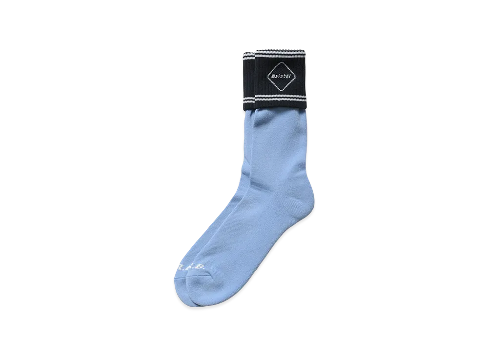 F.C.Real Bristol Cuff Socks "Light Blue"