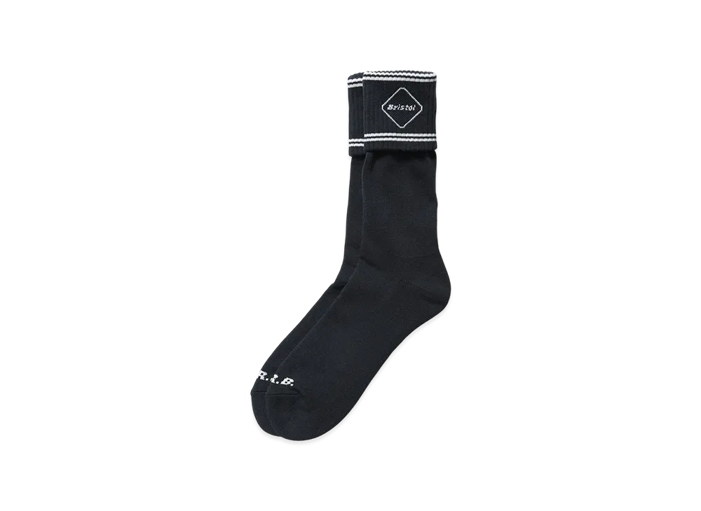 F.C.Real Bristol Cuff Socks "Black"