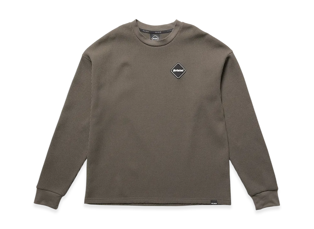 F.C.Real Bristol Tech Waffle L/S Lounge Top "Brown"