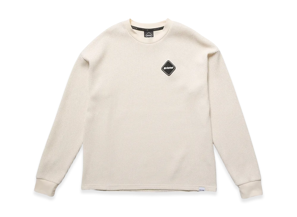 F.C.Real Bristol Tech Waffle L/S Lounge Top "Off White"