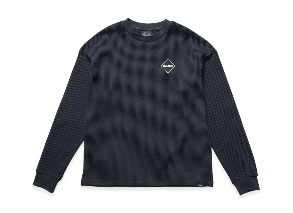 F.C.Real Bristol Tech Waffle L/S Lounge Top "Black"