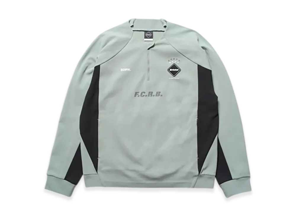 F.C.Real Bristol Pdk Quarter-Zip Top "Sage"