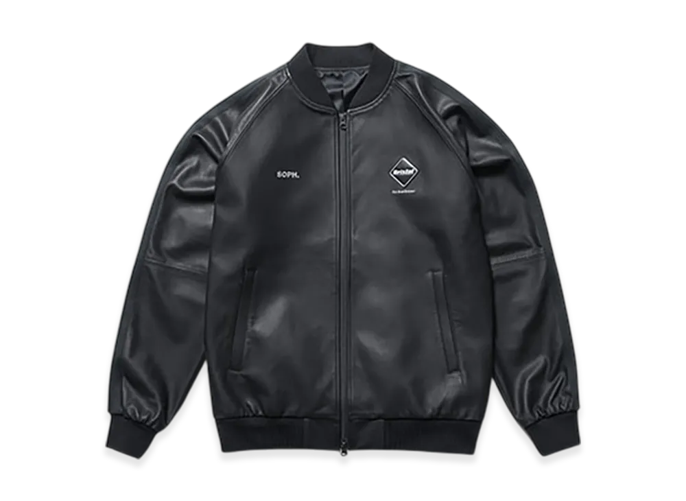 F.C.Real Bristol Leather Track Jacket "Black"