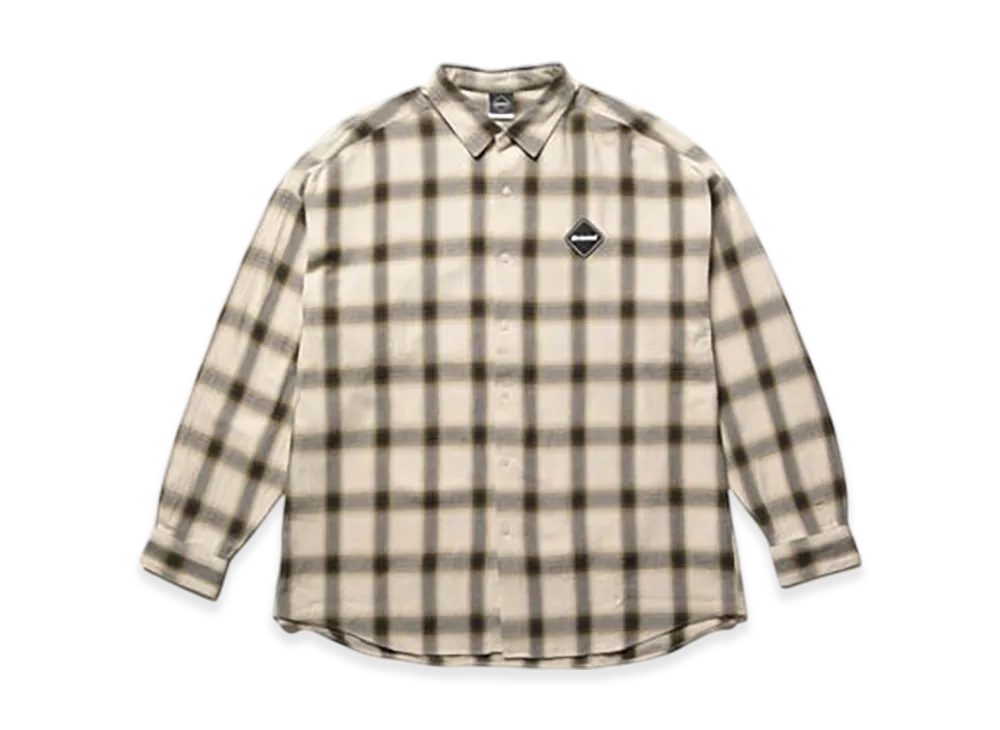 F.C.Real Bristol Big Logo L/S Baggy Shirt "Beige"