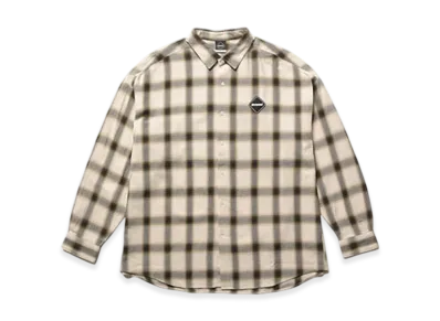 F.C.Real Bristol Big Logo L/S Baggy Shirt "Beige"