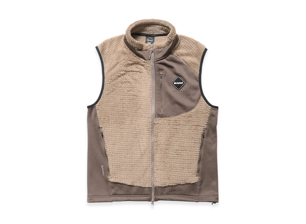 F.C.Real Bristol Hybrid Fleece Vest "Beige"
