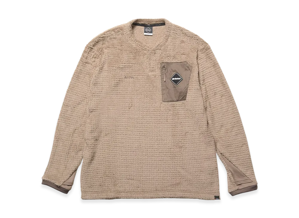 F.C.Real Bristol High Loft Fleece Top "Beige"