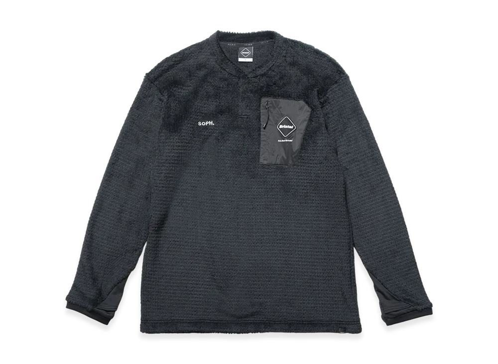 F.C.Real Bristol High Loft Fleece Top "Black"