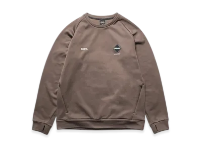 F.C.Real Bristol Stretch Fleece Crewneck Top "Mocha"