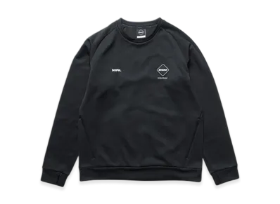 F.C.Real Bristol Stretch Fleece Crewneck Top "Black"