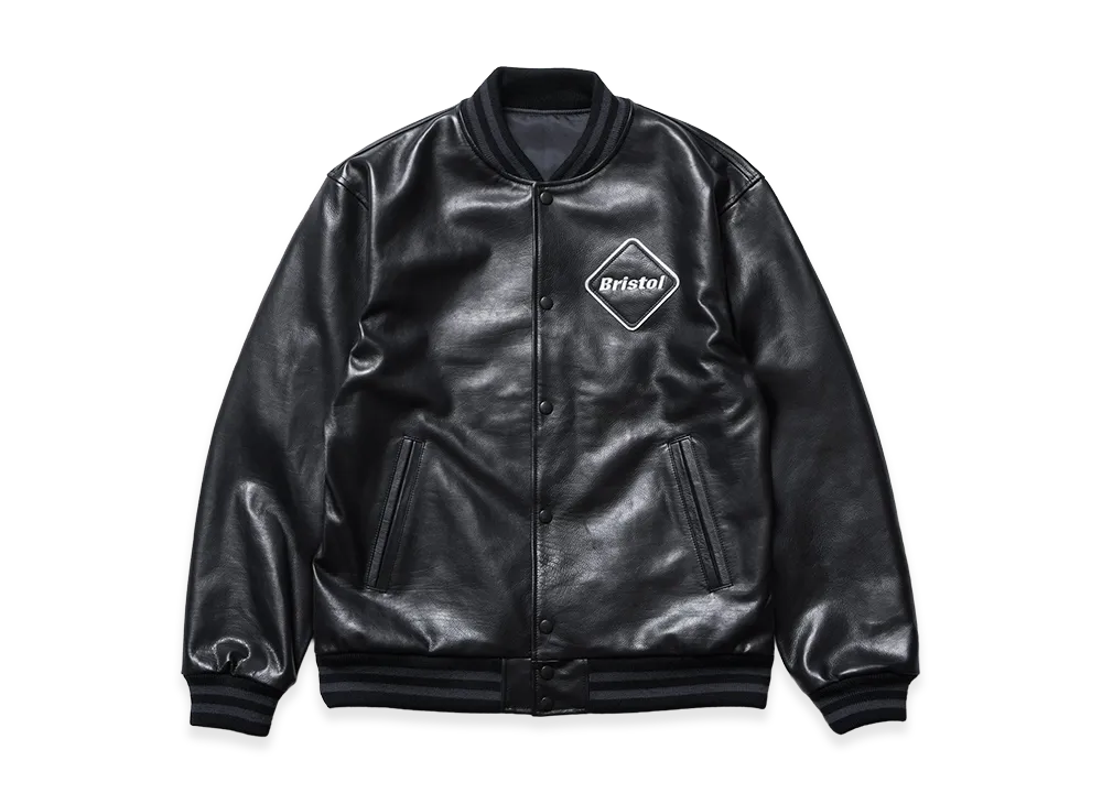 F.C.Real Bristol Leather Team Varsity Blouson "Black"