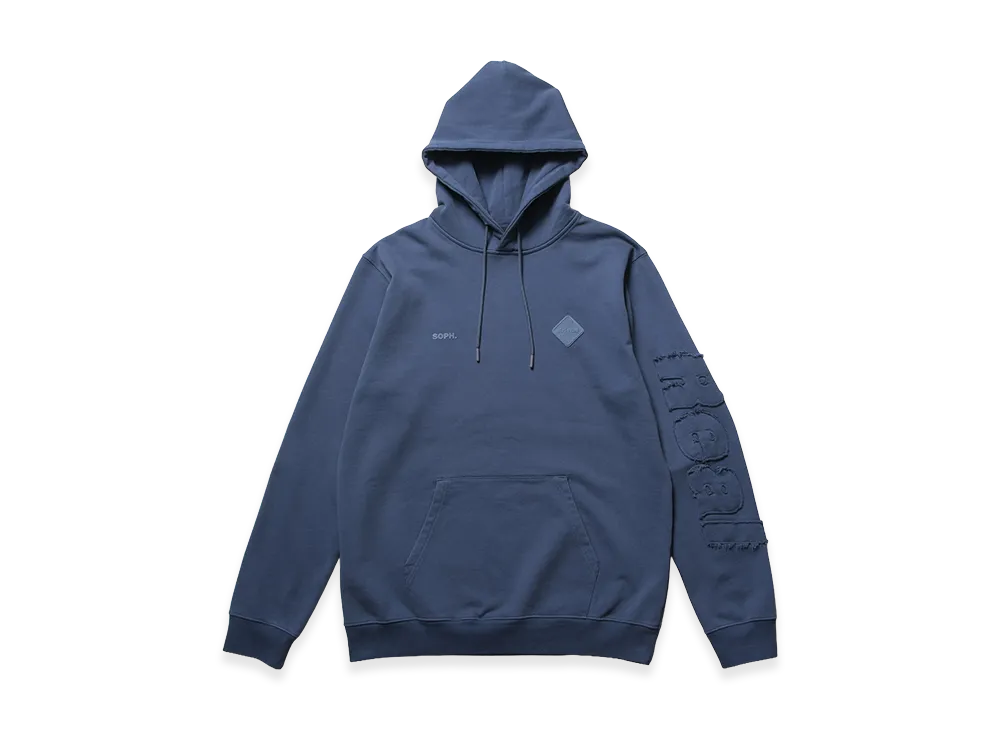 F.C.Real Bristol Cut-Off Logo Sweat Hoodie "Blue"